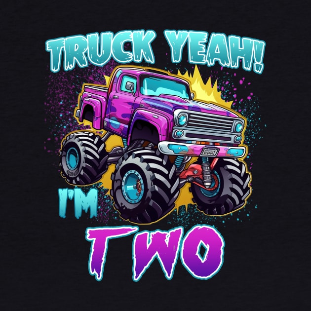 Truck yeah Birthday Tee Two year old Girl Tee Monster Truck Birthday Country Birthday Kids by ttao4164